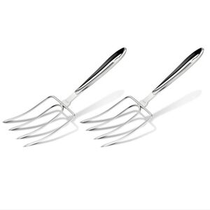 All-Clad turkey/ham lifters forks, set of 2, 11 in, strong stainless steel NEW!